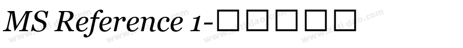 MS Reference 1字体转换